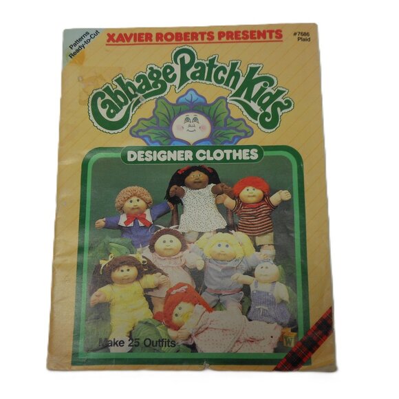 1984 Cabbage Patch Kids Designer Clothes #7686 Plaid Pattern Book Sewing - Picture 1 of 10